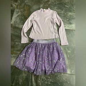 Crewcuts Light Purple and Dark Purple Skirt Set